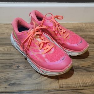 Hoka One One Womens Pink Clifton 2 1008329 NPAC Running Sneakers Size 10